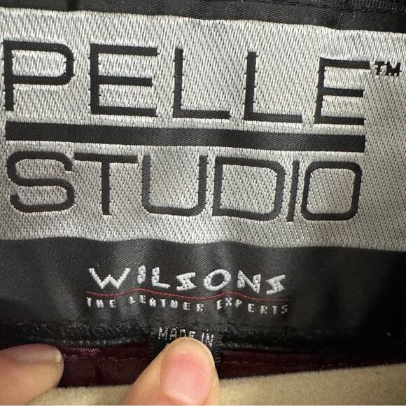 Vintage Wilson’s Leather Black Fitted Long Line Jacket Womens M Y2K 90s Rachel - Picture 5 of 12